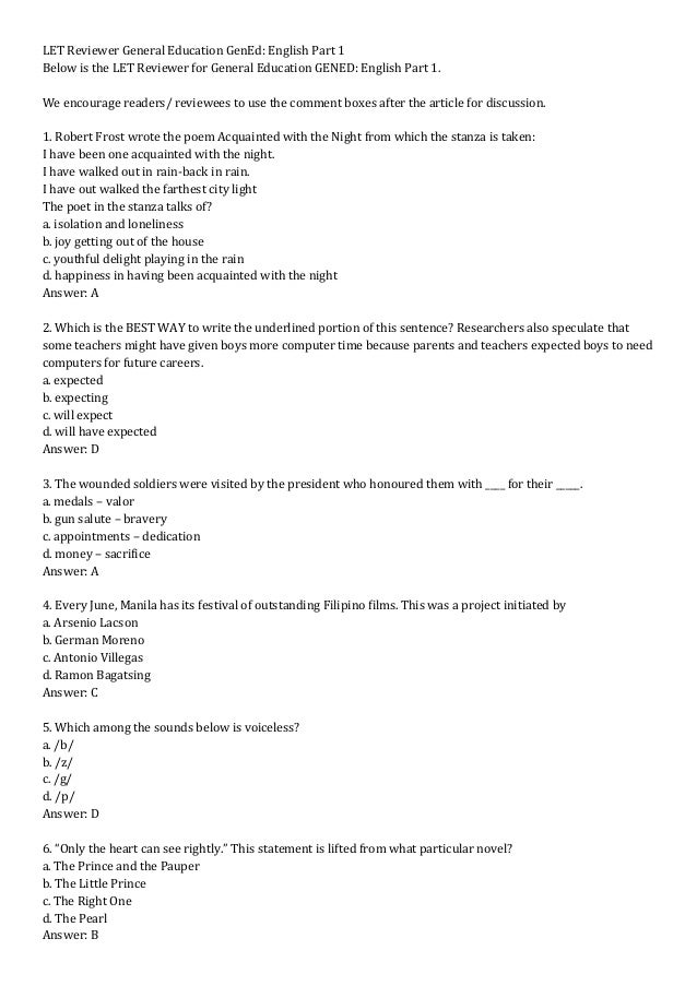 Let Reviewer Pdf